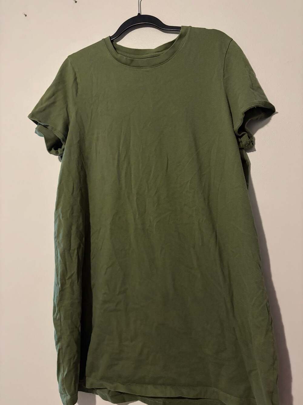 Time and Tru Women's Olive Green Cotton Short Sleeve T-Shirt Size XL (16-18)